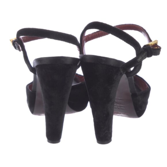 Prada Vintage Velvet D'Orsay Slingback Pumps - Picture 4 of 5